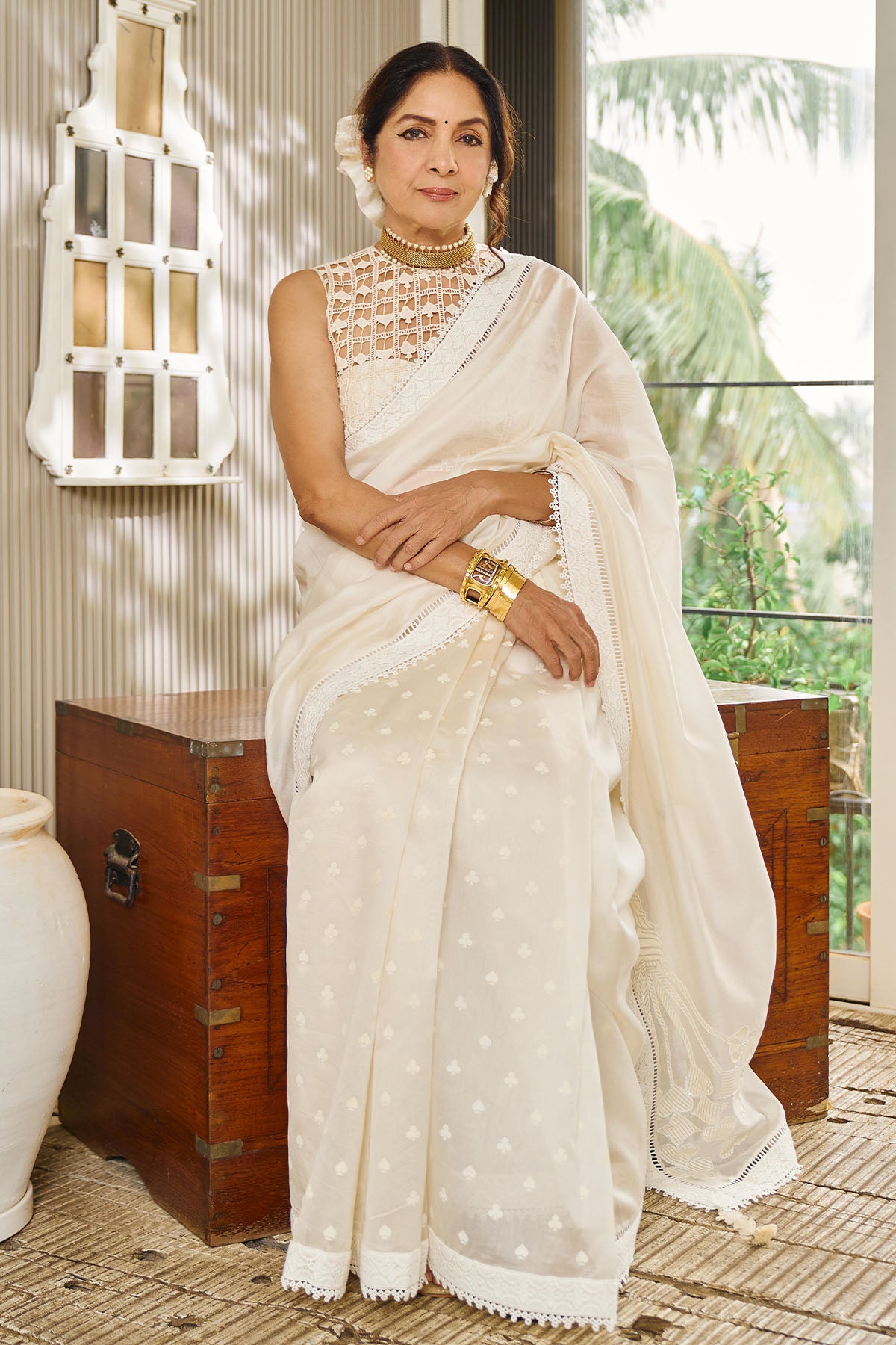 Ivory All Fours Saree