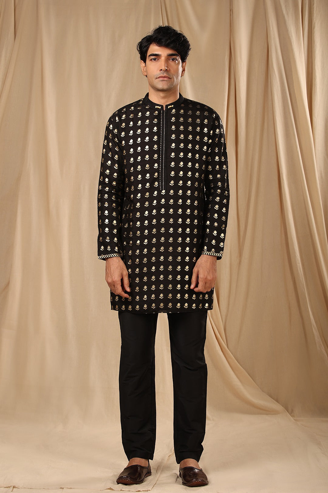 Black Wallflower Kurta Set