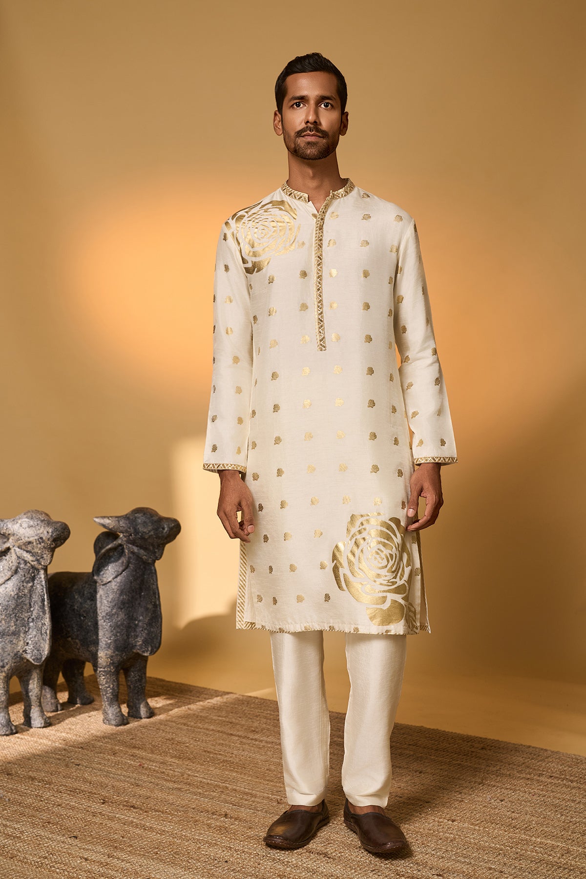 Ivory Rose Blush Kurta