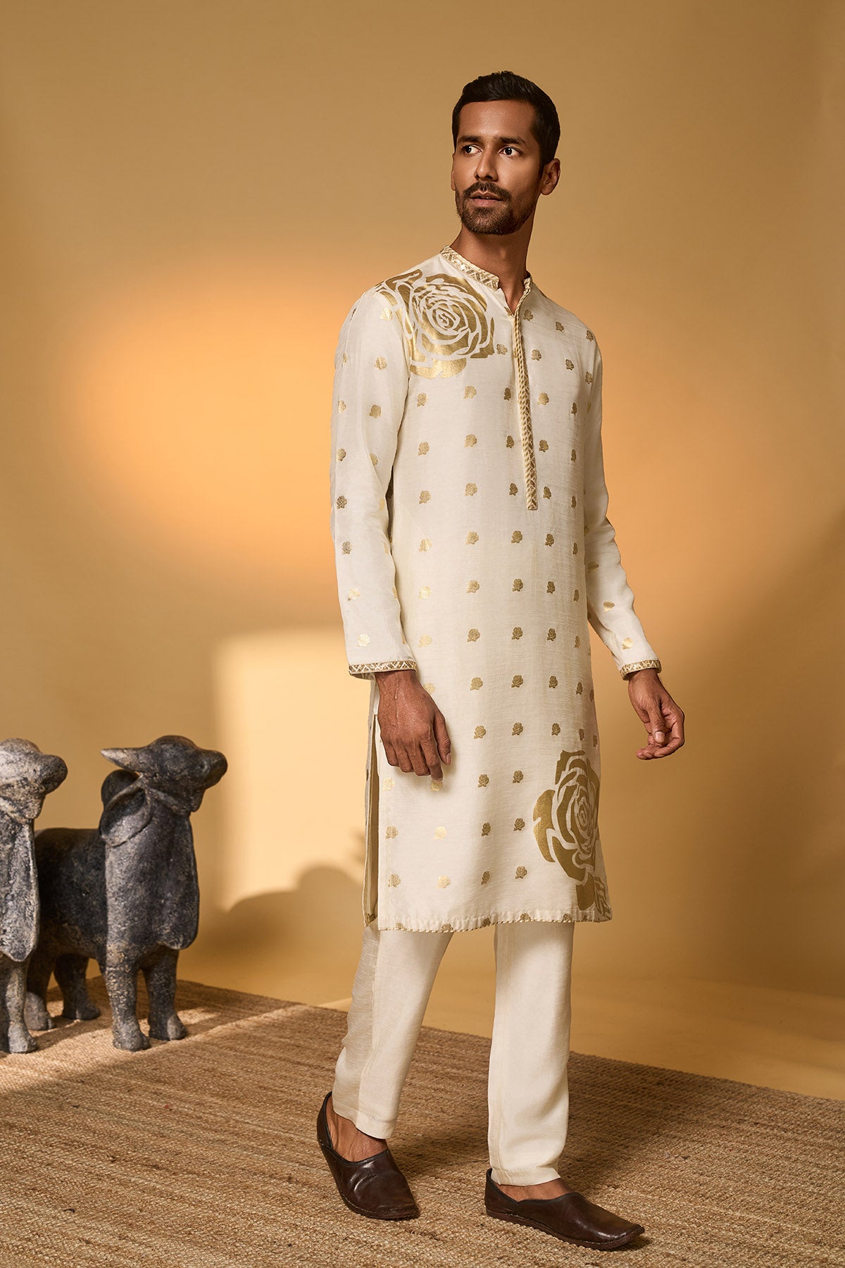 Ivory Rose Blush Kurta