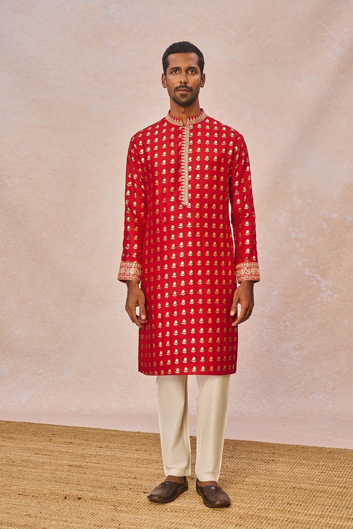 Red Wallflower Kurta Set