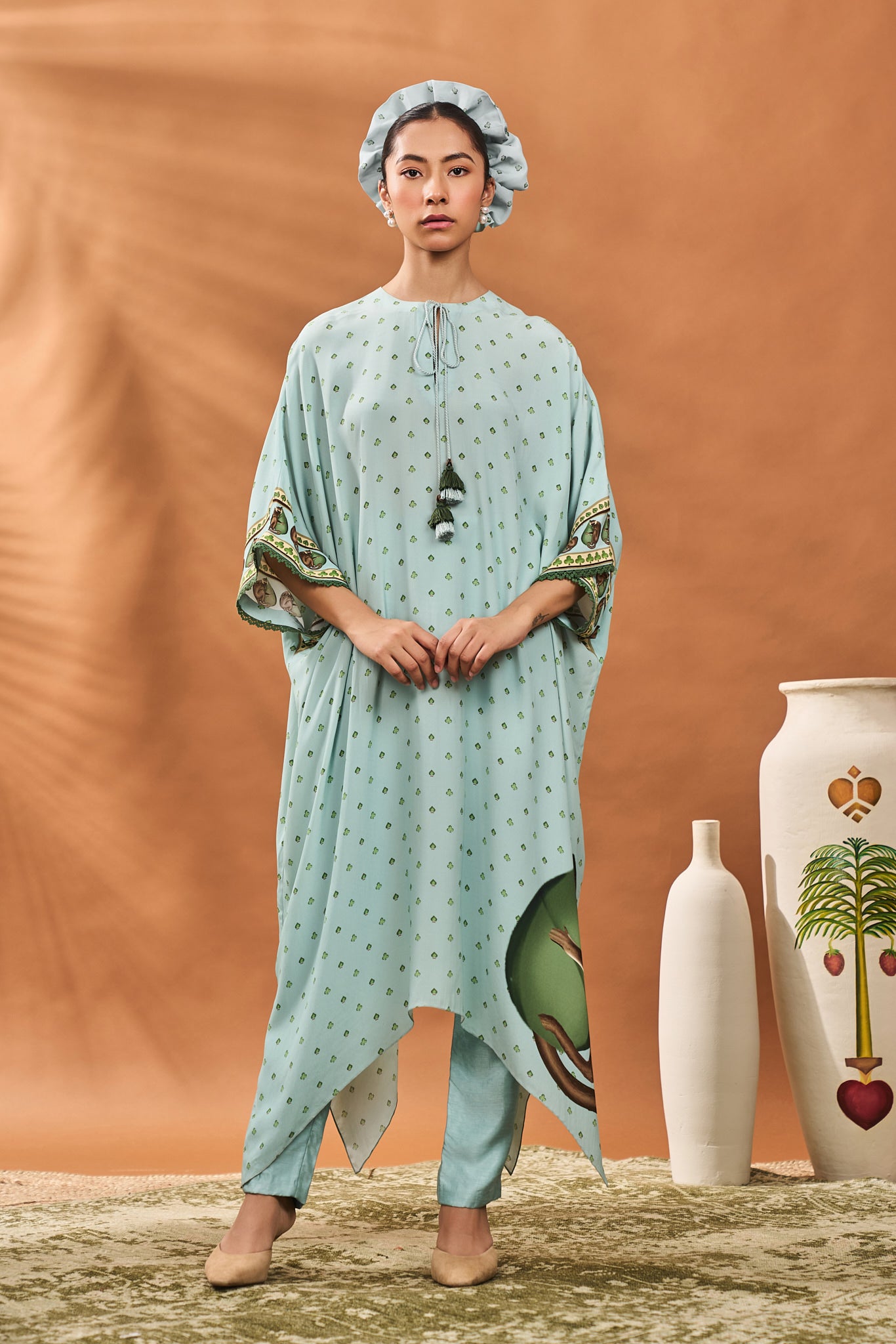 Blue Ace Of Spades Kurta Set