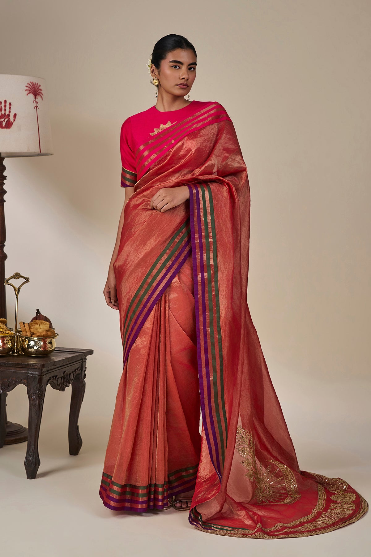 The Rust Lunar Kera Saree