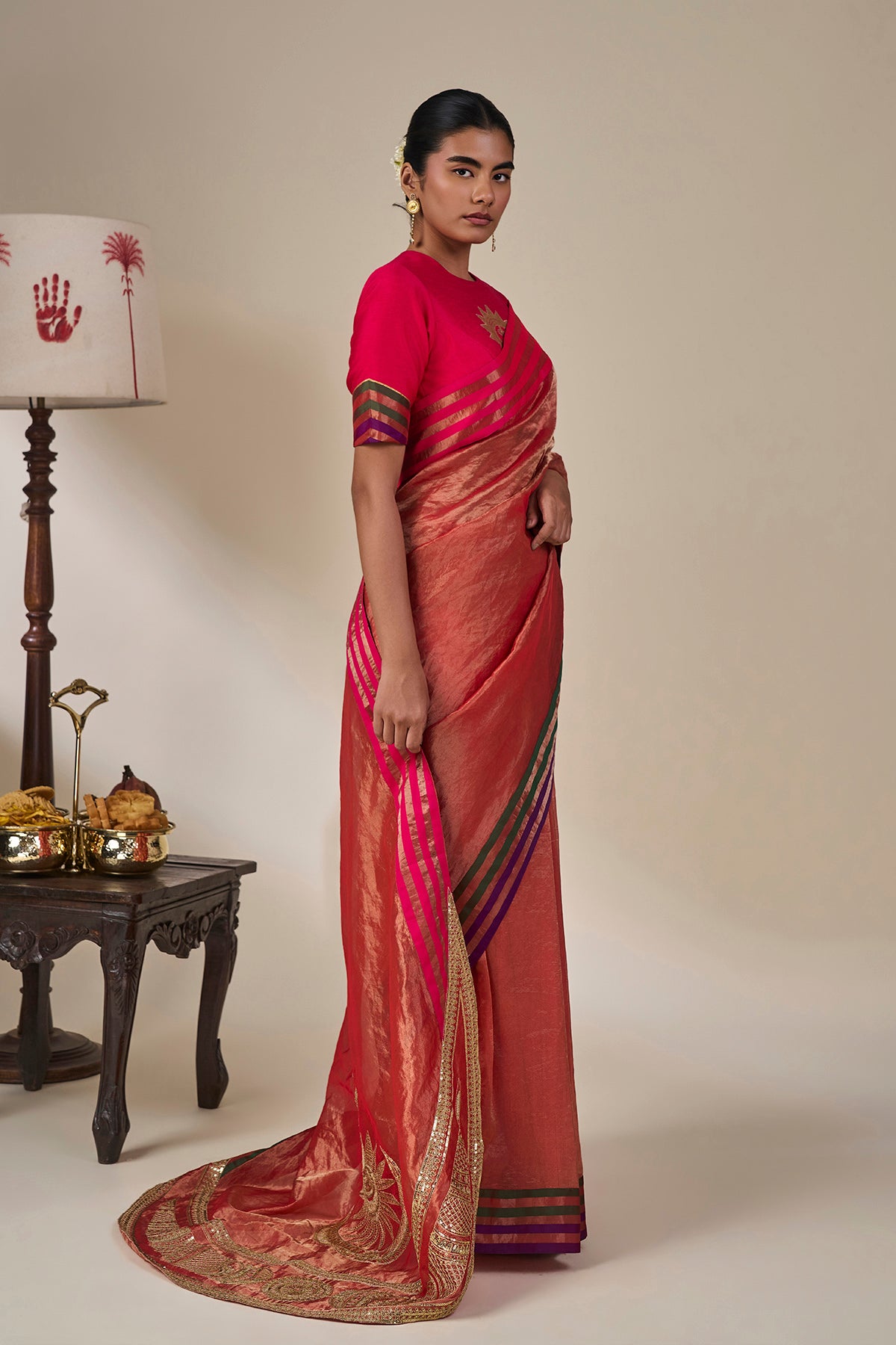 The Rust Lunar Kera Saree