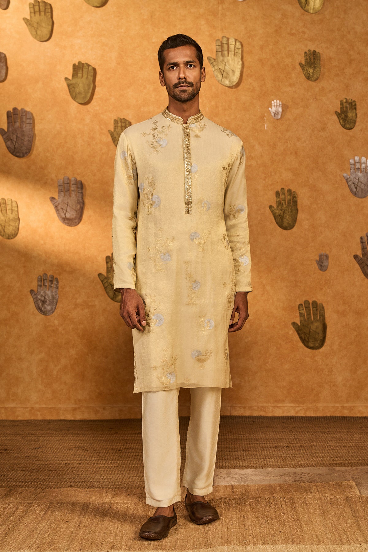 Gold Ivory Moon Garden Kurta Set