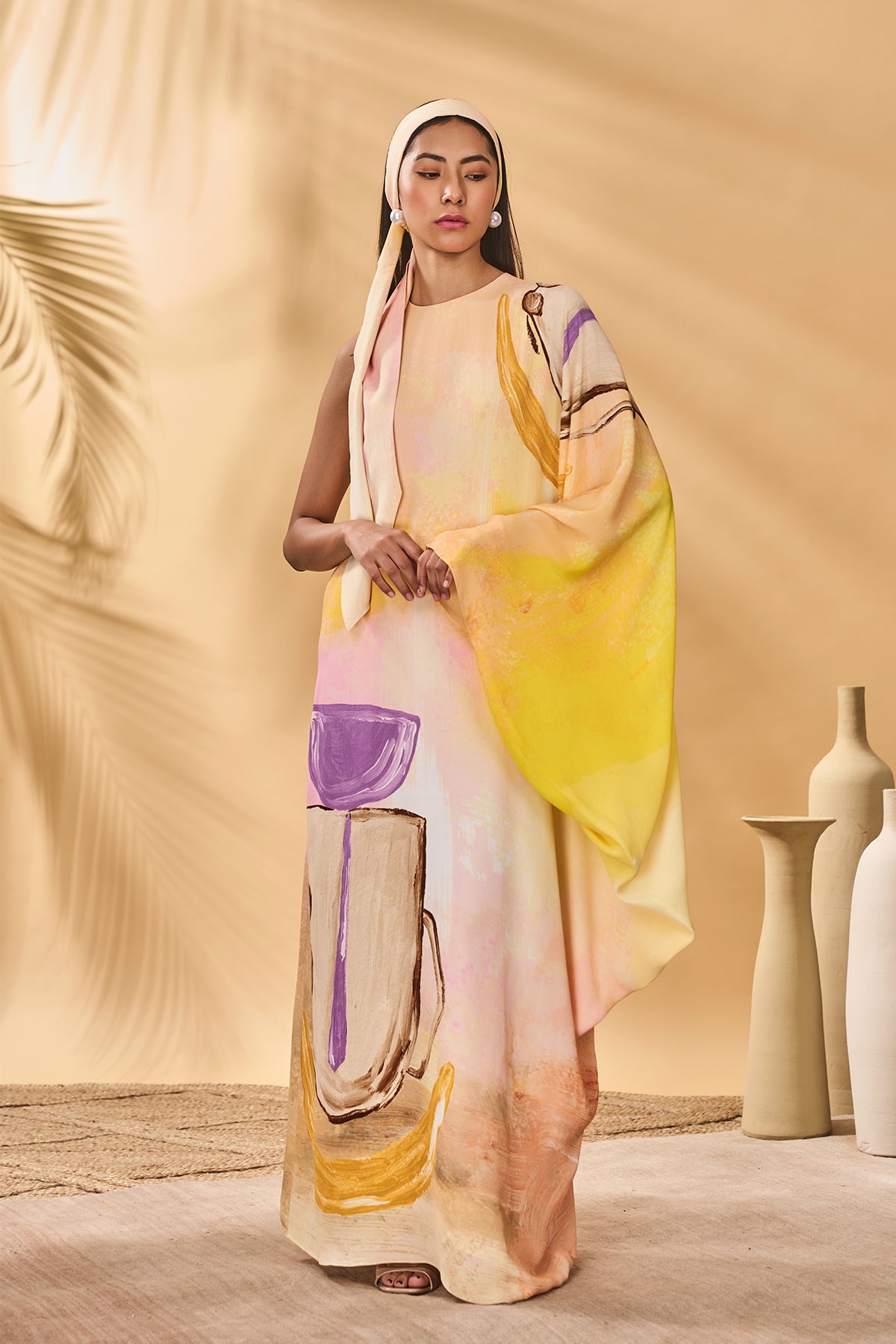Glazing Symphony Asymmetrical kaftan