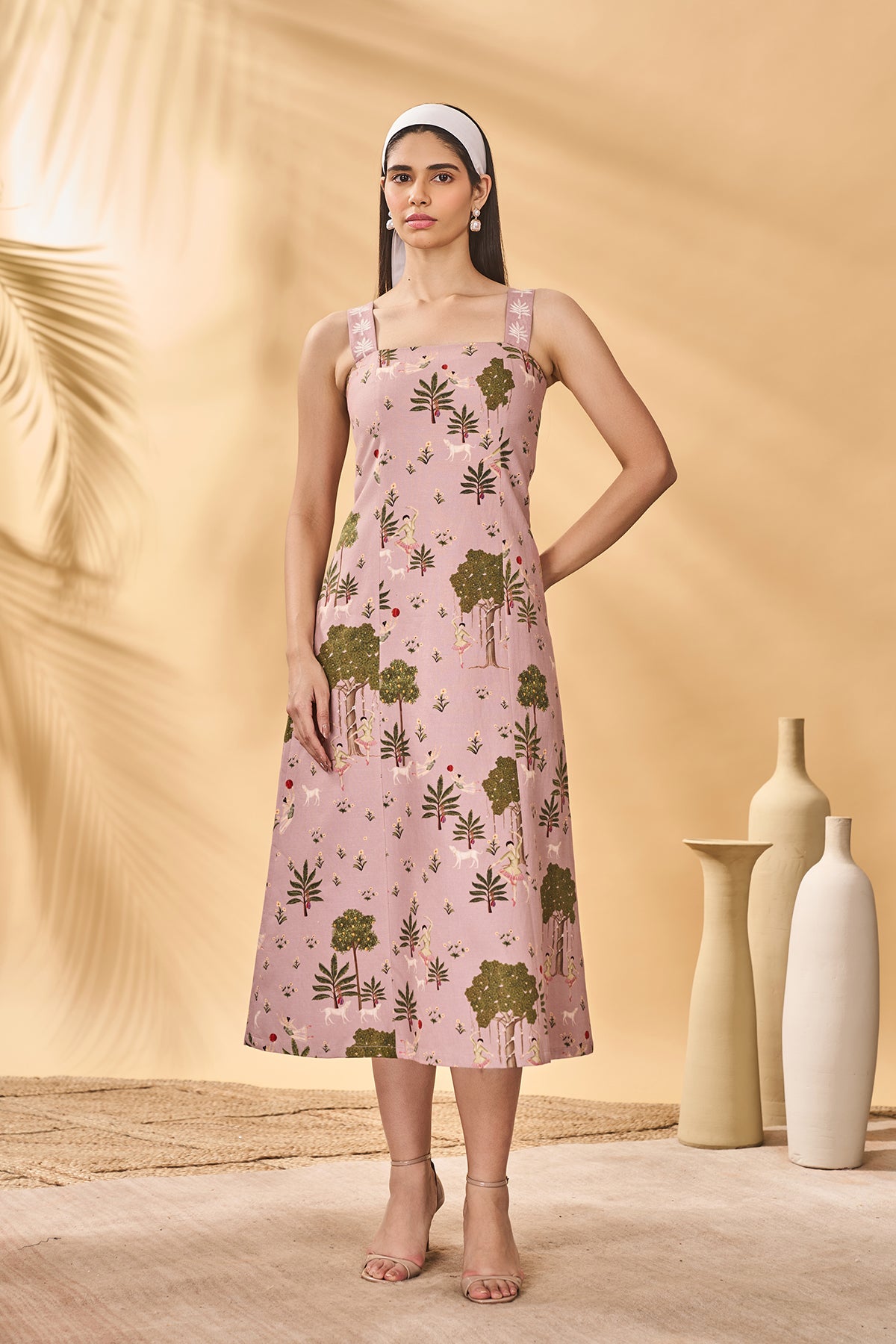 Pink Pirouette Picnic Midi Dress