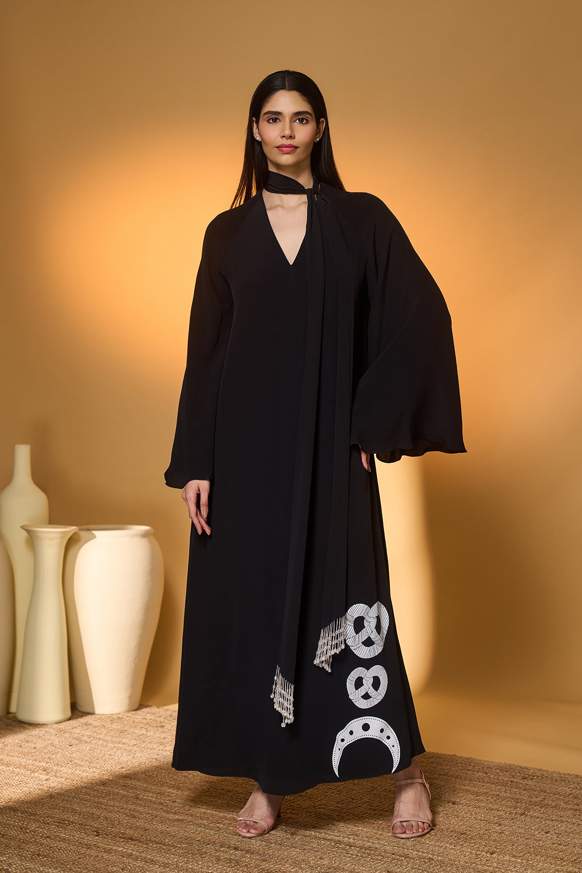 Black Midnight Snack Kaftan