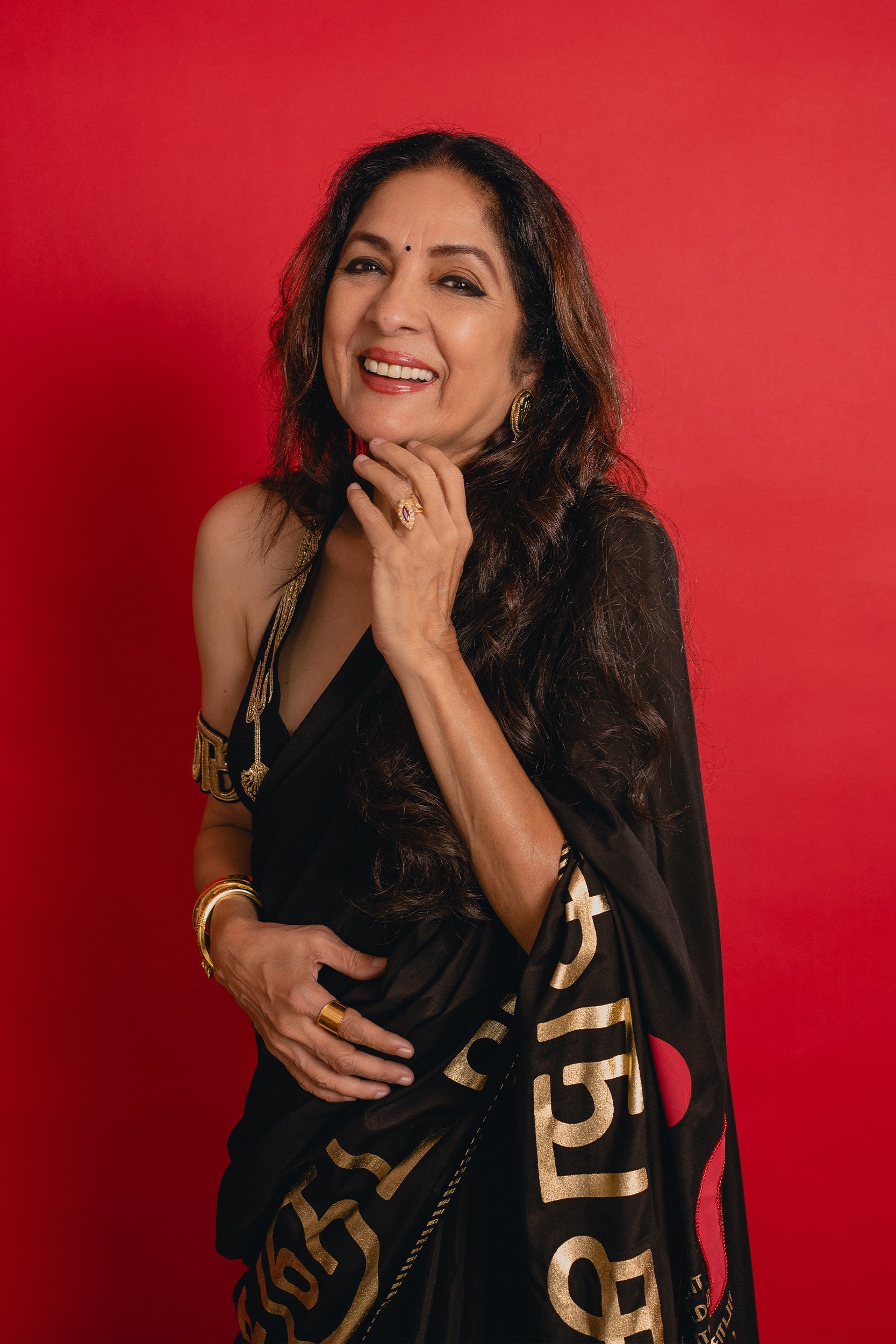 Black Madras Muse Saree