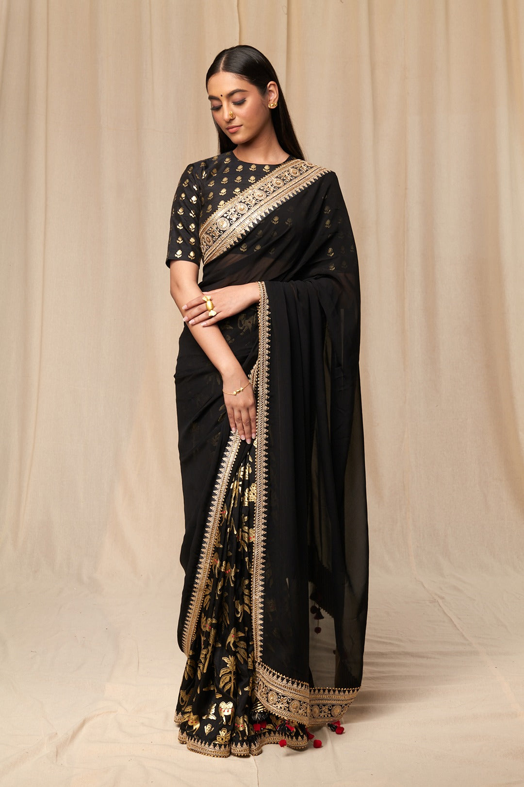 Black Oasis Saree