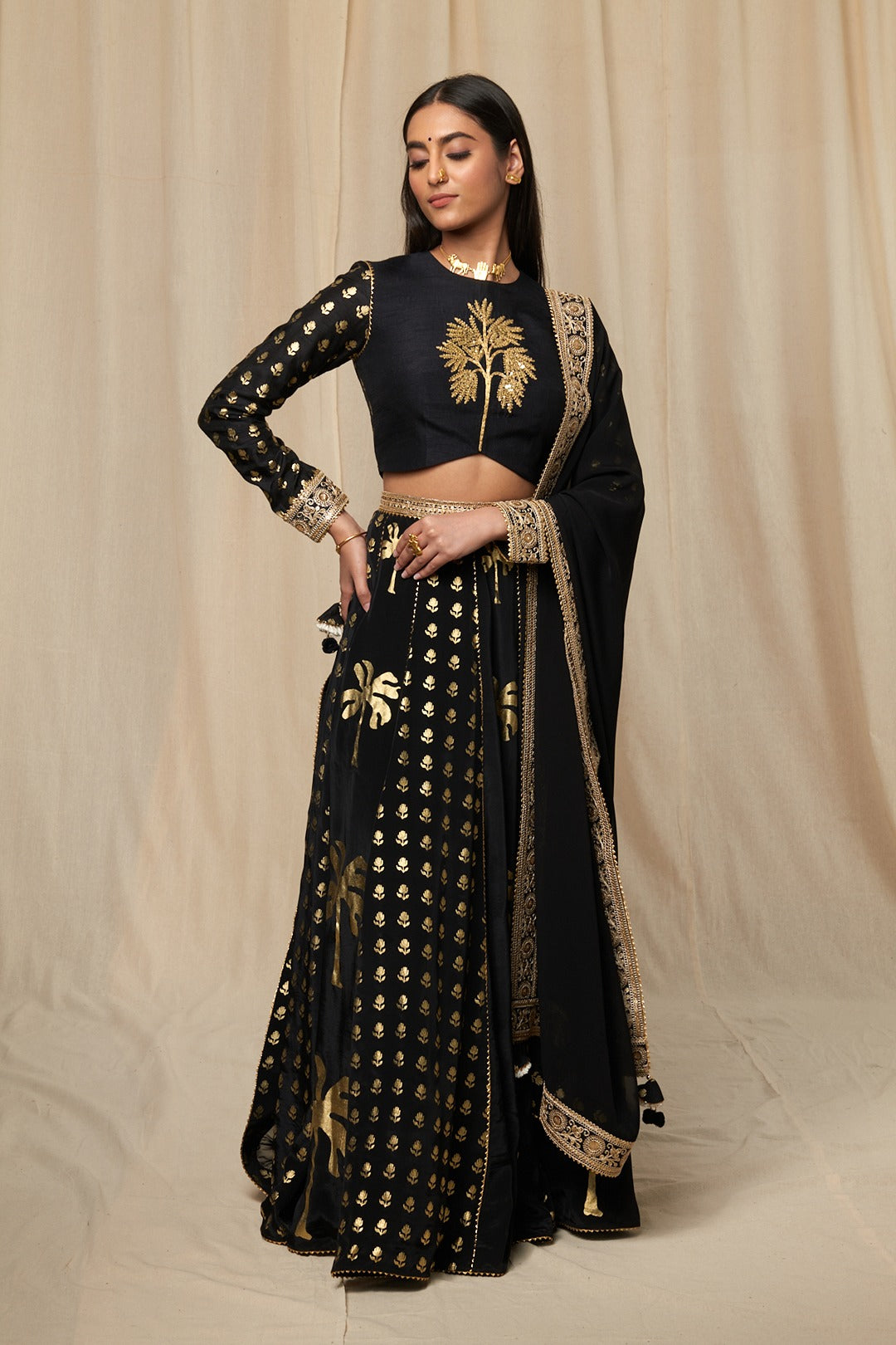 Black Coco Lehenga Set