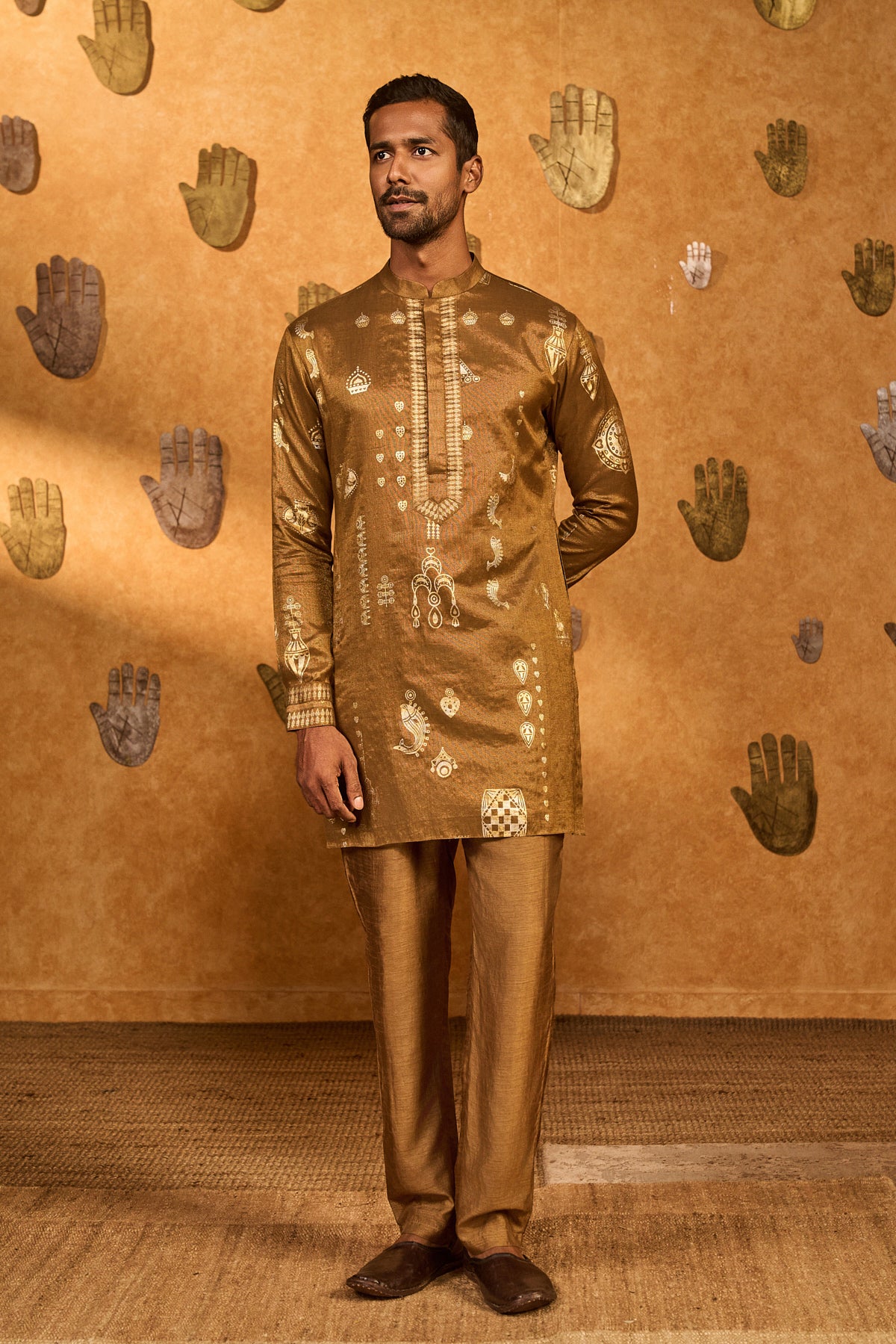 Mocha Folkstone Kurta Set