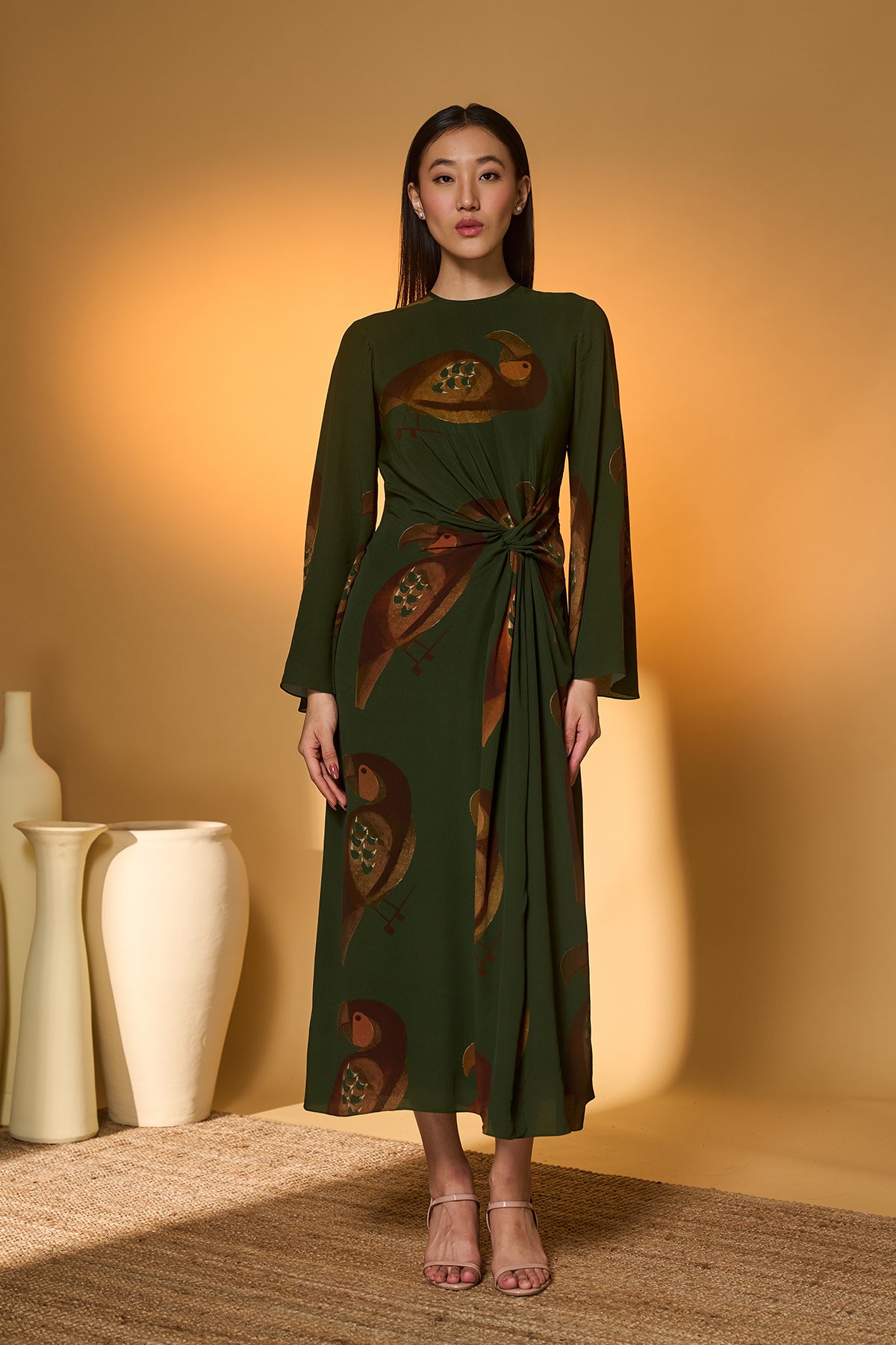 Olive Chirpy Chase Muse Dress